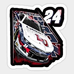 William Byron Red Racing Sticker